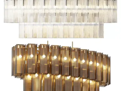 Delsie Oval Chandelier 3D model purchase