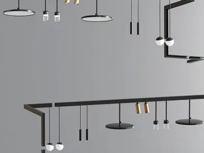 Modules Ceiling Track Light Collection 3D model
