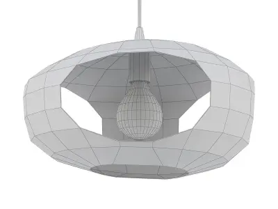 Logan Single Light Ceramic Dimmable Pendant 3D model