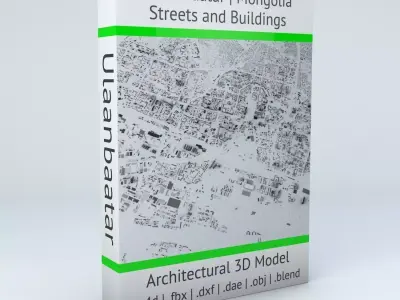 Ulaanbaatar Streets and Buildings 3D model