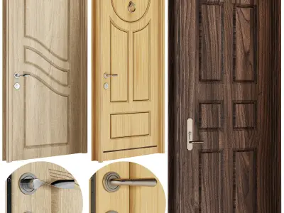 Set Classic Door 09 3D model