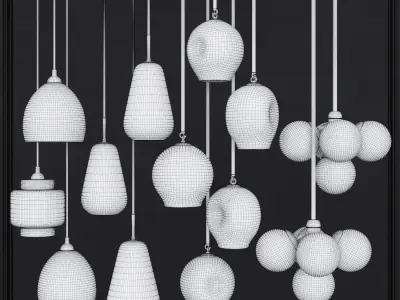 Pendant set 016 3D model