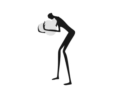 Human Sculpture Lamp 3D Model 3D model