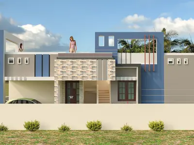 Modern Villa Small 001 3D model