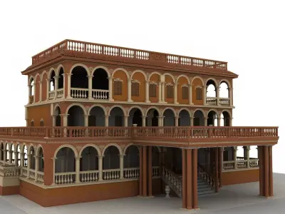 indian palace 3d model 3D model