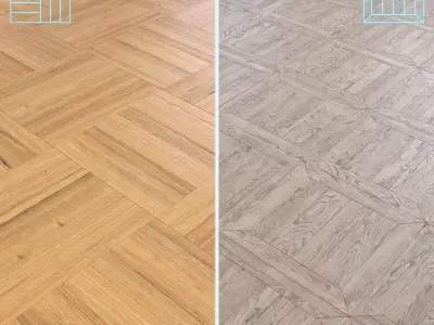 Parquet - Laminate - Wooden floor 2 in 1 Low-poly 3D model 52