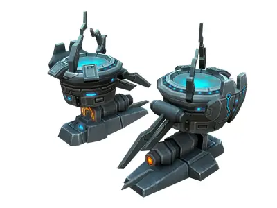 Rotating turret - laser type 03 3D model