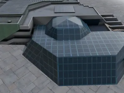 Nice Grimaldi Forum Low-poly 3D model