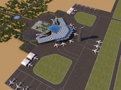 0009 - Architecture Airport - 2021 - 01 3D model