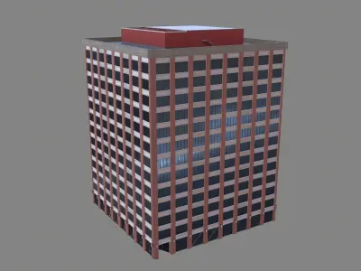 180 Howard Street Building San Francisco Low-poly 3D model