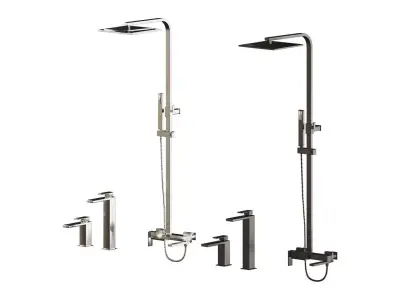 Agger Great A2893344 Shower system with mixer 3D model