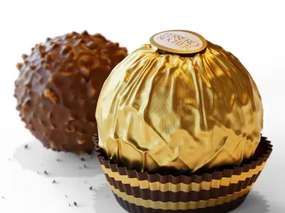 Ferrero Chocolate with Package 3D model