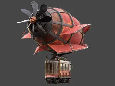  Steampunk Airship 