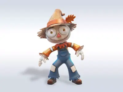 Scarecrow Character halloween  3D Model 3D model
