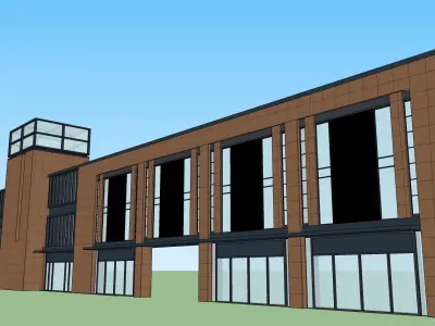 front facade wall sketchup model 3D model