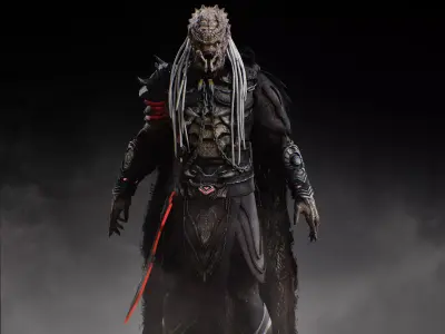 Njohrr from Predator Badlands Low-poly 3D model