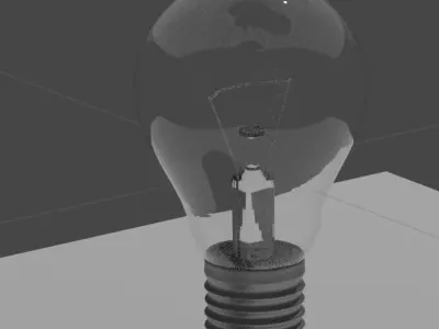 light bulb Low-poly 3D model