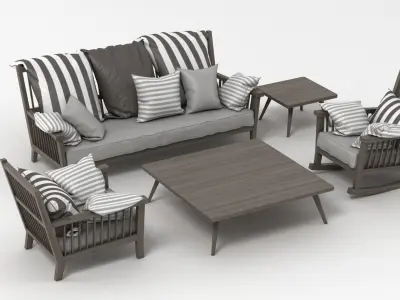 Gervasoni Gray Set 3D model