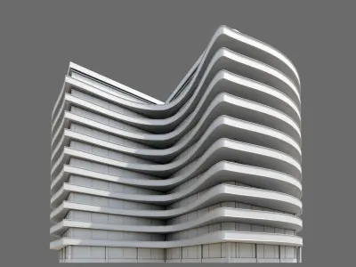 Office Building ID017 3D model