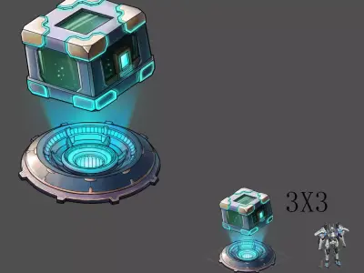 Festival lottery machine 02 3D model