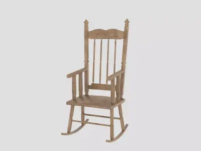 Rocking Chair Low-poly 3D model purchase