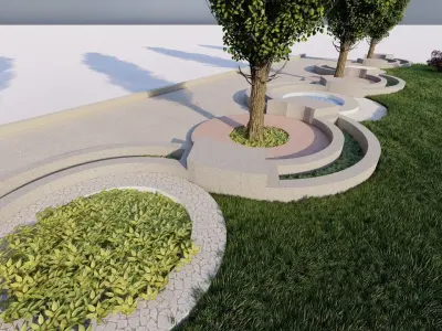 City park-Park-landscape 3D model buy