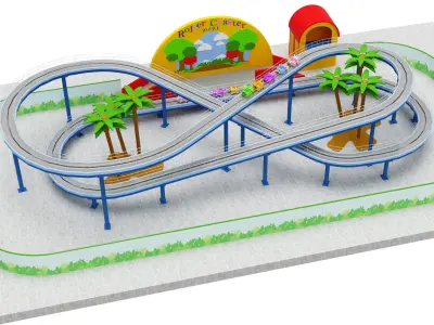 Roller Coaster mini 3D model