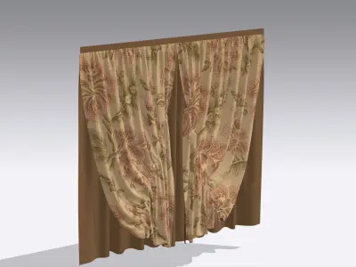 Curtain Low-poly 3D model