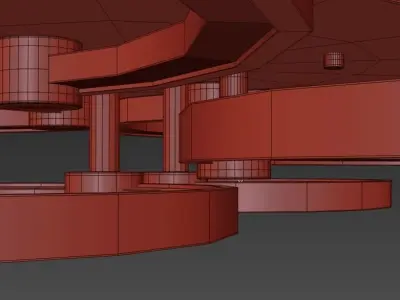 White Black Golden modern Led Ceiling Lamp 3D model