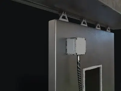 Electric Fridge Door Low-poly 3D model