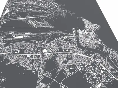 Cityscape Port de Buc France  3D model