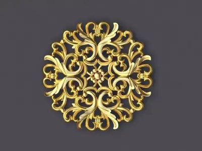 rosette dekor 3D model 15