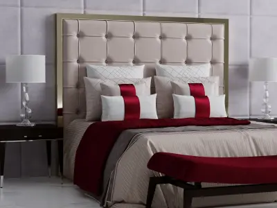 Bed neoclassic  3D model