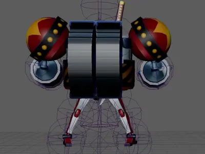 One Piece General Franky Low-poly 3D model