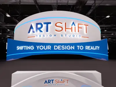 Exhibition booth stand 5 x 6 3D model