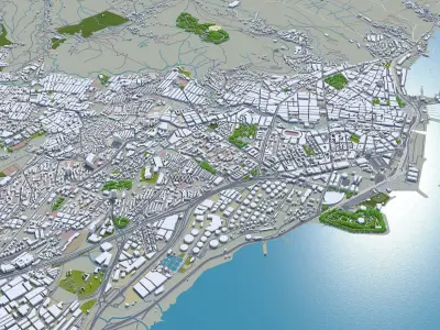 Santa Cruz De Tenerife Spain Low-poly 3D model