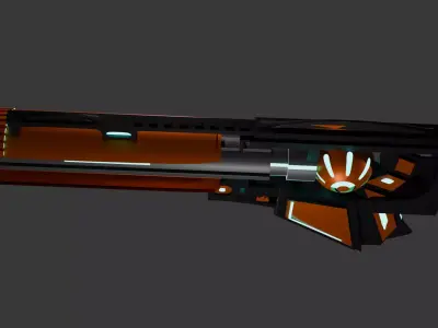LASER BLASTER GUN Low-poly 3D model