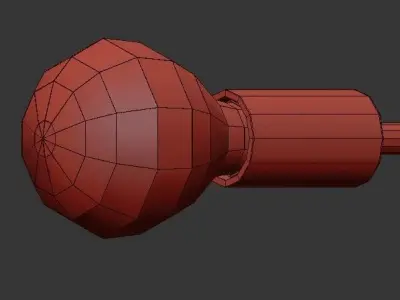 CLIFF modern brass chandelier with five light bulbs 3D model