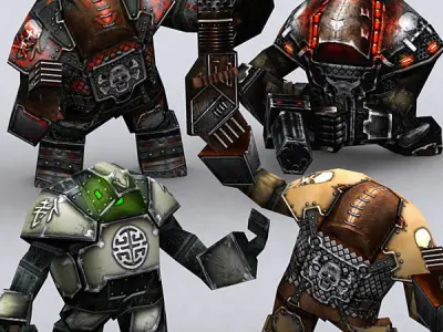 3DRT - Warbots Punishers Low-poly 3D model