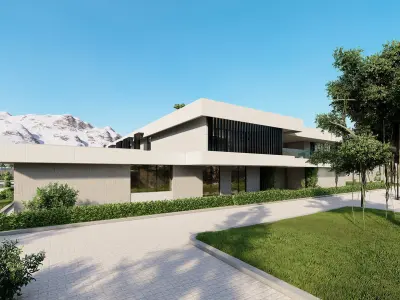 Casa Scene-villa-modern house 3D model 39