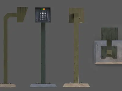 Access control panel  Low-poly 3D model