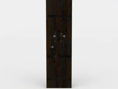Entrance left door Low-poly 3D model