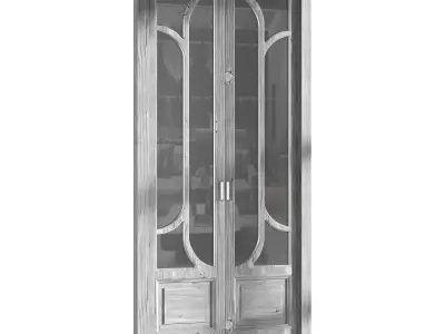 Modern entrance door 07 3D model