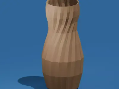 Faceted Hourglass Vase 3D Printable Files 3D print model