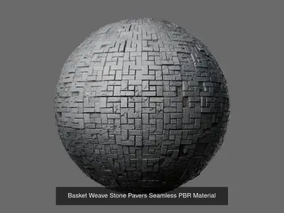 Stone Paver Patterns Seamless PBR Materials Texture