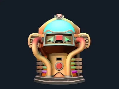 Stylized jukebox Low-poly 3D model