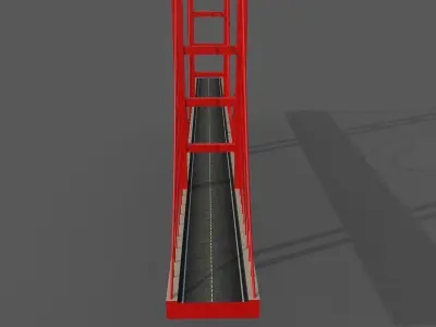 Cartoony Bridge Low-poly 3D model