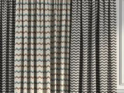 Curtain Set 90 3D model