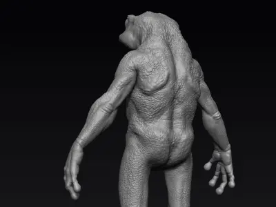 Frog Humanoid Creature 3D model