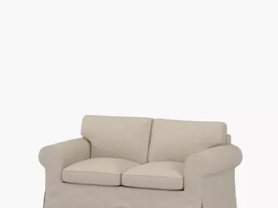 Ektorp 2 seat sofa kilanda light beige PBR  3D model
